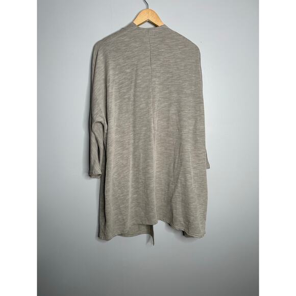 DONNI‎ Women's Gray Textured Sand Wash Cotton Blend Open Fron Cardigan OSFA NWT - Picture 7 of 7